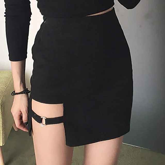 Style Black Hip Skirts