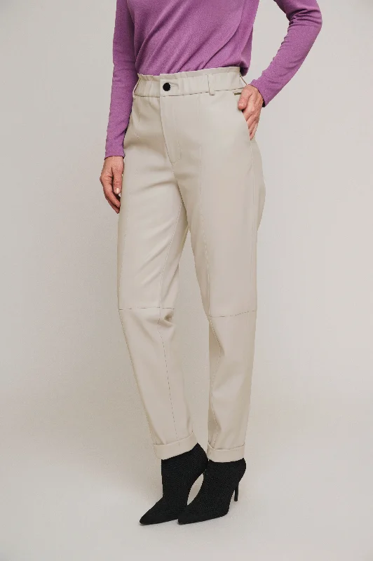 Rino & Pelle DESRAY FAUX LEATHER PAPERBAG TROUSERS