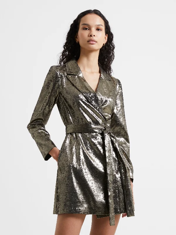 Alara Molten Metallic Tux Dress