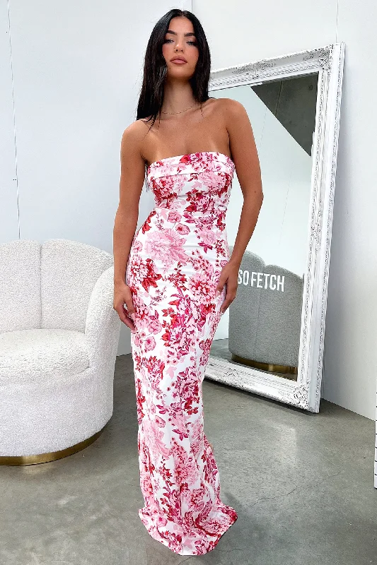 Charms Maxi Dress - Pink Floral