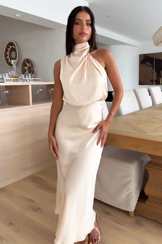 Santorini Maxi Dress - Champagne