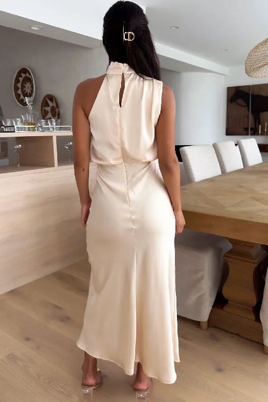 Santorini Maxi Dress - Champagne