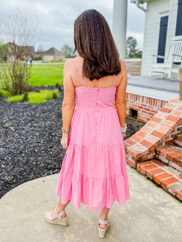 Pink Midi Dress