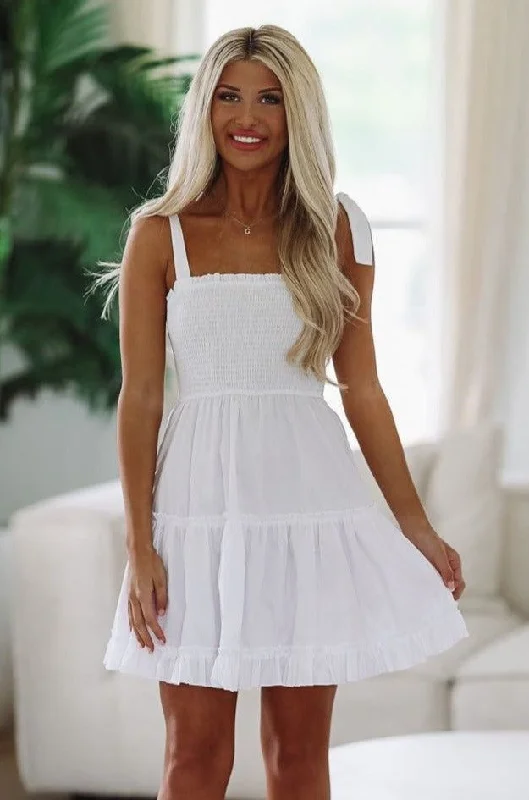 Longing For Love Mini Dress - White