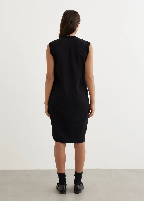 Rib-Edge Shift Dress